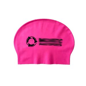 pink latex swim cap
